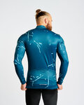 HOLOKOLO Cycling winter long sleeve jersey - PASSION WINTER - blue