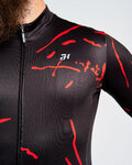 HOLOKOLO Cycling winter long sleeve jersey - PASSION WINTER - black/red