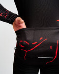 HOLOKOLO Cycling winter long sleeve jersey - PASSION WINTER - black/red