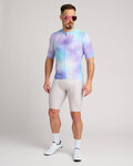 HOLOKOLO Cycling short sleeve jersey - COSMA - light blue/purple