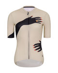 RIVANELLE Cycling short sleeve jersey - HANDS LADY - beige/black