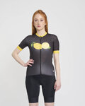 RIVANELLE Cycling short sleeve jersey - FRUIT LADY - yellow/black