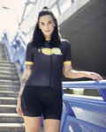 RIVANELLE Cycling short sleeve jersey - FRUIT LADY - yellow/black