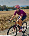 RIVANELLE Cycling short sleeve jersey - VICTORIOUS GOLD LADY - bordeaux
