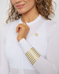 RIVANELLE Cycling summer long sleeve jersey - VICTORIOUS GOLD ELITE LADY - white
