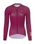 RIVANELLE Cycling summer long sleeve jersey - VICTORIOUS GOLD ELITE LADY - bordeaux