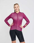 RIVANELLE Cycling summer long sleeve jersey - VICTORIOUS GOLD ELITE LADY - bordeaux