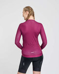 RIVANELLE Cycling summer long sleeve jersey - VICTORIOUS GOLD ELITE LADY - bordeaux