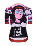 RIVANELLE Cycling short sleeve jersey - SUNSET ELITE LADY LIMITED EDITION - pink/multicolour