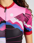 RIVANELLE Cycling short sleeve jersey - SUNSET ELITE LADY LIMITED EDITION - pink/multicolour