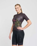 RIVANELLE Cycling short sleeve jersey - MAAPPI DARK LADY - black/multicolour