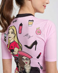RIVANELLE Cycling short sleeve jersey - VOGUE - pink/black
