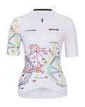 RIVANELLE Cycling short sleeve jersey - MAAPPI ELITE LADY - white/multicolour