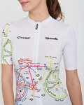 RIVANELLE Cycling short sleeve jersey - MAAPPI ELITE LADY - white/multicolour