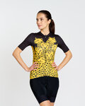 RIVANELLE Cycling short sleeve jersey - CHEETAH II - yellow/black