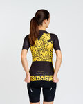 RIVANELLE Cycling short sleeve jersey - CHEETAH II - yellow/black