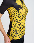 RIVANELLE Cycling short sleeve jersey - CHEETAH II - yellow/black