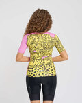 RIVANELLE Cycling short sleeve jersey - CHEETAH - yellow/pink
