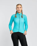 RIVANELLE Cycling winter long sleeve jersey - STARLIGHT WINTER  - turquoise