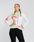 RIVANELLE Cycling winter long sleeve jersey - FLOWERY WINTER - yellow/multicolour