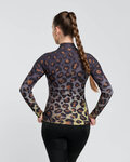 RIVANELLE Cycling winter long sleeve jersey - WILDCAT WINTER - brown/black