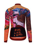 RIVANELLE Cycling winter long sleeve jersey - FREE WINTER - orange/multicolour