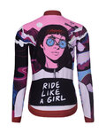 RIVANELLE Cycling winter long sleeve jersey - SUNSET WINTER - pink/multicolour