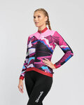 RIVANELLE Cycling winter long sleeve jersey - SUNSET WINTER - pink/multicolour