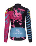 RIVANELLE Cycling winter long sleeve jersey - MEDITATION WINTER - black/pink