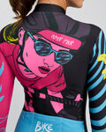 RIVANELLE Cycling winter long sleeve jersey - MEDITATION WINTER - black/pink