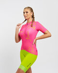RIVANELLE Cycling short sleeve jersey - PASSION - pink/yellow
