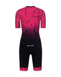 RIVANELLE Cycling skinsuit - TEMPO - pink/black