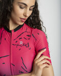 RIVANELLE Cycling skinsuit - TEMPO - pink/black