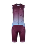 RIVANELLE Cycling skinsuit - SNIPP - bordeaux/blue