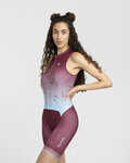 RIVANELLE Cycling skinsuit - SNIPP - bordeaux/blue