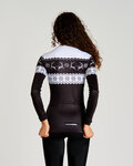 RIVANELLE Cycling winter long sleeve jersey - FROSTTRAIL WINTER - black/white