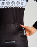 RIVANELLE Cycling winter long sleeve jersey - FROSTTRAIL WINTER - black/white