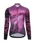 RIVANELLE Cycling winter long sleeve jersey - ROSESCAPE WINTER - purple/black
