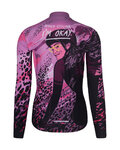 RIVANELLE Cycling winter long sleeve jersey - ROSESCAPE WINTER - purple/black