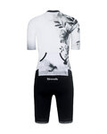 RIVANELLE Cycling skinsuit - FLOWERY DIVA - white/black