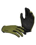 IXS Cycling long-finger gloves - CARVE DIGGER - green/black