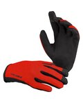 IXS Cycling long-finger gloves - KIDS CARVE - red/black