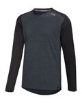 IXS Cycling summer long sleeve jersey - FLOW X - black/grey