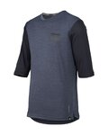 IXS jersey with 3/4 sleeves - CARVE X 3/4 - blue/black
