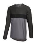 IXS Cycling summer long sleeve jersey - FLOW XTG LS - grey/black