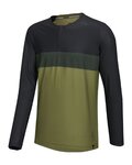 IXS Cycling summer long sleeve jersey - FLOW XTG LS - green/black