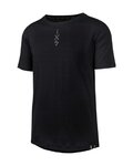 IXS Cycling short sleeve jersey - FLOW MERINO - black