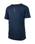 IXS Cycling short sleeve jersey - FLOW MERINO - blue
