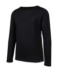 IXS Cycling summer long sleeve jersey - FLOW MERINO LS - black