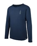 IXS Cycling summer long sleeve jersey - FLOW MERINO LS - blue